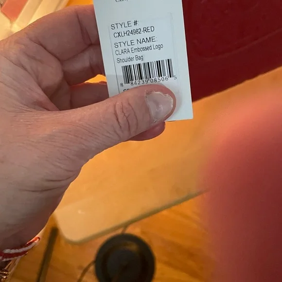 CHRISTIAN LACROIX Elegant Red Designer Shoulder Bag - Picture 3 of 6